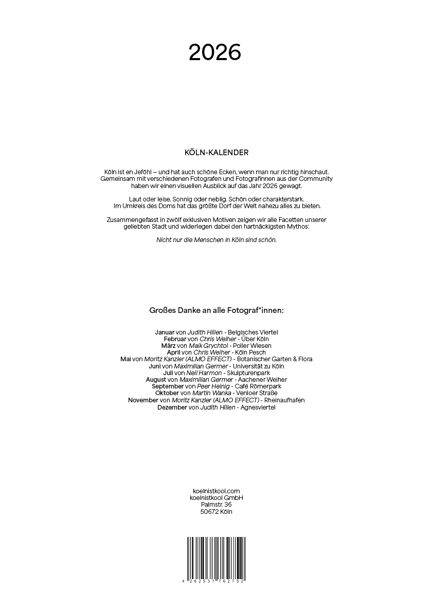 Kölsche Kalender 2026