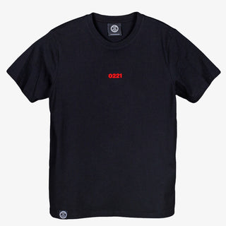T-Shirt 0221 — Schwarz/Rot
