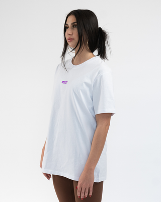 T-Shirt 0221 — Weiß/Violett